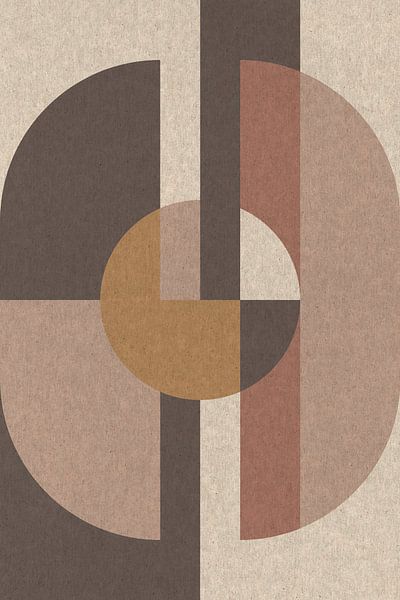 Retro Geometric Shapes in Earth tones no. 7 by Dina Dankers
