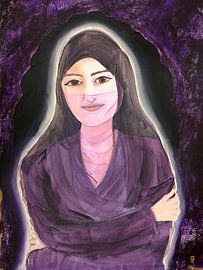 Gemälde Die Frau mit dem Niqab von Yvon Jonckbloedt