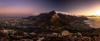 Table Mountain in Cape Town at sunset. by Gunter Nuyts thumbnail