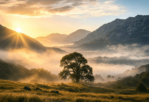 Golden Sunrise Above the Cloud Sea