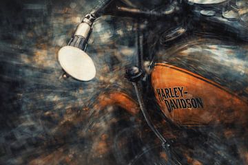 Deconstructed City Chaos Surrounding Classic Automobile in Cinematic Style