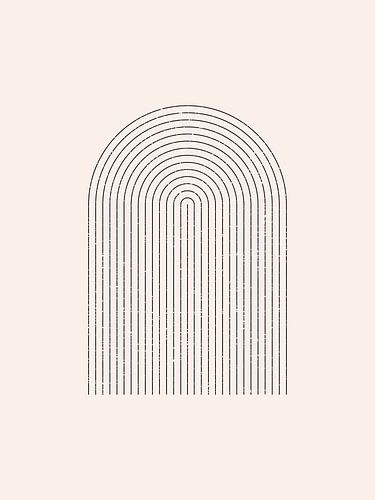 Retro bogen in zwart op off-white achtergrond