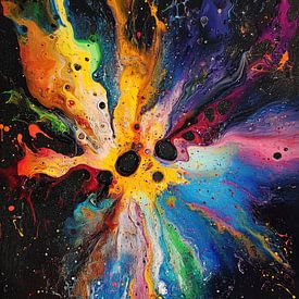 Abstracte zwarte gaten kleurrijk van TheXclusive Art