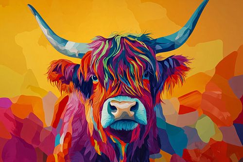 Kleurrijk Schotse hooglander portret