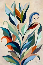 Nature's play of colours - Abstract leaves by Poster Art Shop