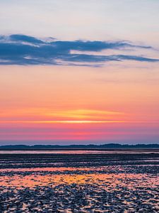 Sonnenaufgang im Wattenmeer auf der Insel Amrum