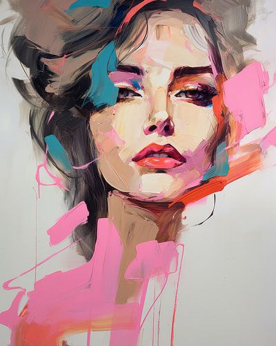 Buntes modernes und abstraktes Porträt