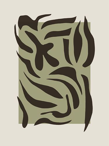 Shapes - collection of shapes - chocolate and green