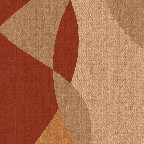 Retro organic shapes in earthy tones no. 2 by Dina Dankers