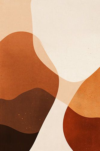 Vloeiende Vormen in Aarde tinten