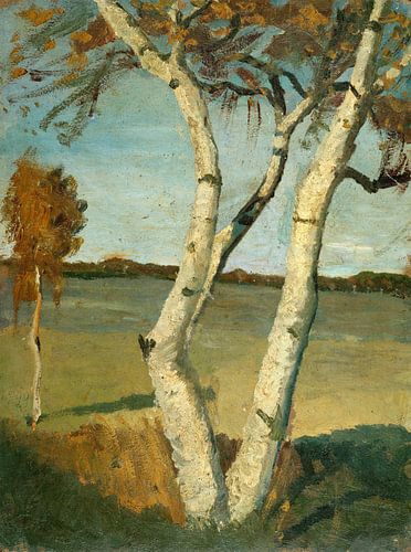 Paula Modersohn-Becker. Berken in het landschap