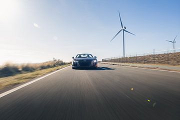 Audi R8 V10 met een Prachtig Zeezicht op de Achtergrond van Sebastiaan van 't Hoog
