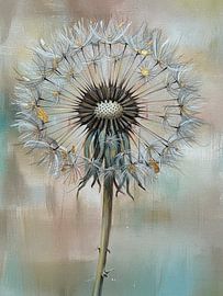 Sereen schilderij: Uitgebloeide Paardenbloem / Dandelion van Studio Pieternel