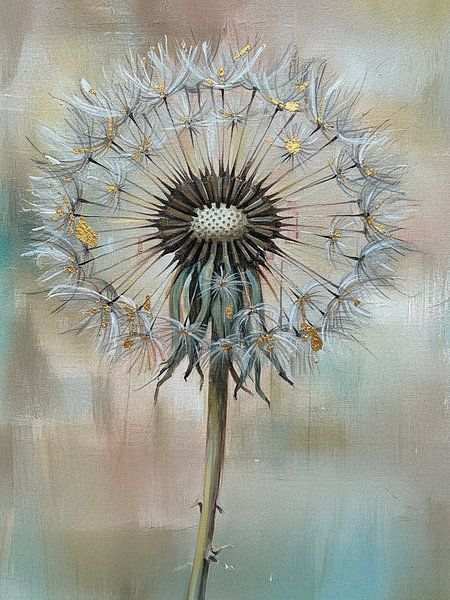 Gelassenes Gemälde: Blühender Löwenzahn / Dandelion von Studio Pieternel