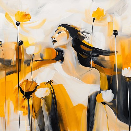 Woman in a Field of Flowers