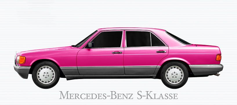 Mercedes-Benz S-Klasse W 126 in pink von aRi F. Huber