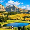 See und Berge, Seiser Alm, Dolomiten von Stefano Orazzini