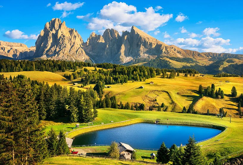 See und Berge, Seiser Alm, Dolomiten von Stefano Orazzini
