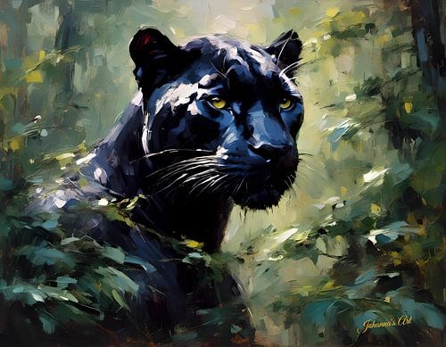 Wilde dieren - Geabstraheerd surrealisme - Black Panther 3