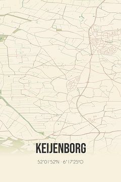 Vieille carte de Keijenborg (Gueldre) sur Rezona
