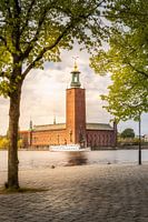Das Stockholmer Rathaus im Frühling
