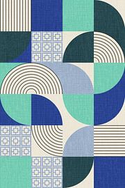 Palm Springs Desert Shapes Ocean Blue by Alexandra Weise