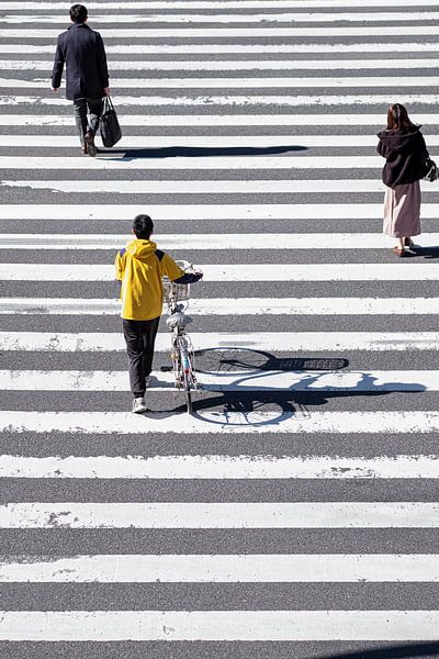 Zebra crossing in Tokyo, Japan by Angelique van Esch