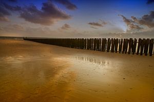 Wellenbrecher Zoutelande Zeeland von Egon Zitter