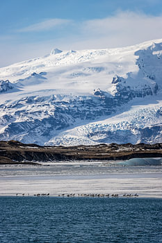 Snow-covered glacier