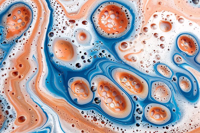 Abstrakte Kunst mit Blasen und Flüssigkeit von Art & Soul Creations