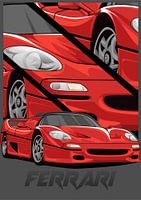 Ferrari x rood