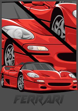 Ferrari x red by Asran vektor