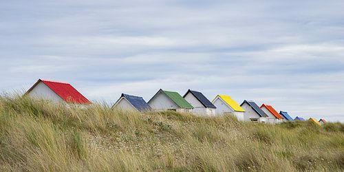 Kleurrijke Strandhuisjes Normandië