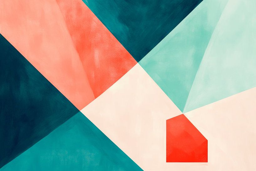 Abstract geometry in soft tones by Poster Art Shop