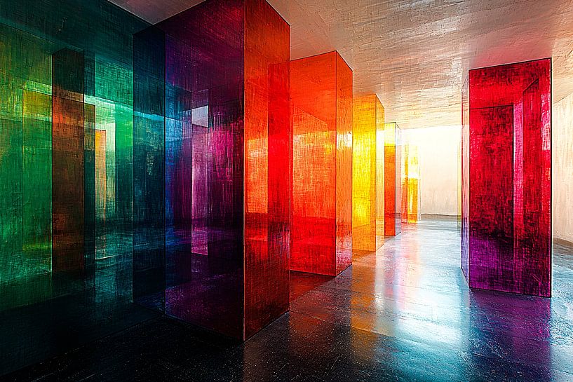 Formes abstraites colorées dans l'espace par Art & Soul Creations