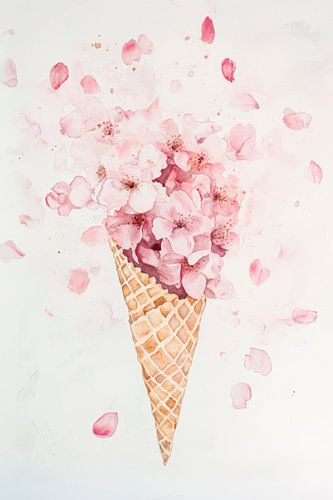 Fleurs et gaufrette