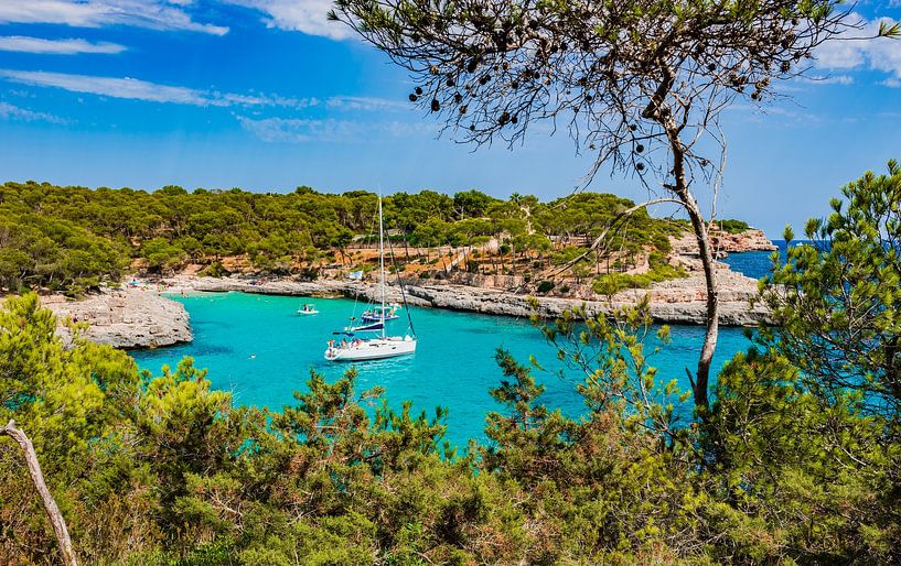 Beautiful island scenery, idyllic bay coast on Majorca by Alex Winter