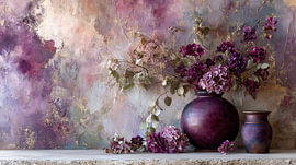 Lila Blumenpracht – Warmer Luxus & Ruhe von Joriali Fine Art