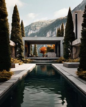 Luxushotel in den Alpen von fernlichtsicht