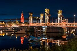 City front Kampen with city bridge by Fotografie Ronald
