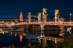 Stadtfront Kampen mit Stadtbrücke von Fotografie Ronald