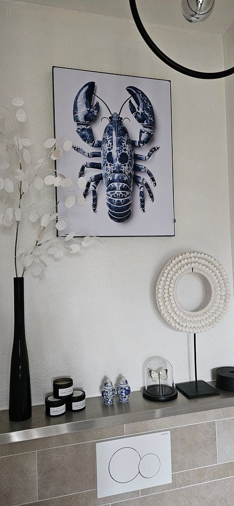 Hummer aus delfterblauem Porzellan  von Dunto Venaar 