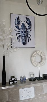 Customer photo: Lobster in delft blue porcelain by Dunto Venaar