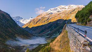 Herbstmorgen im Unterengadin, Schweiz