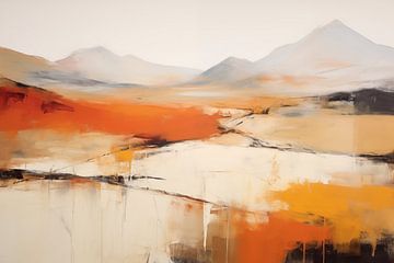 Abstract heuvel landschap #1 van Bert Nijholt