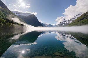 Lumière du matin au bord du lac sur Ralf Lehmann