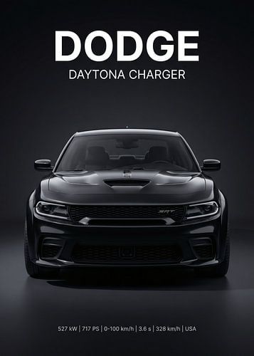 Dodge Charger Daytona SRT : vue de face, photo en studio