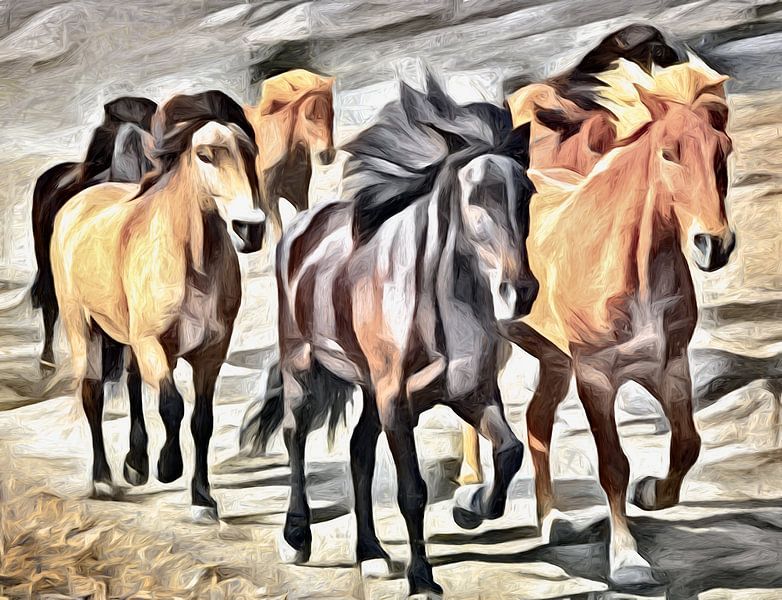 Artistic herd of horses by Atelier Liesjes