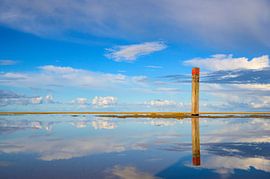 Beach pole at Texel island at the North sea beach by Sjoerd van der Wal Photography
