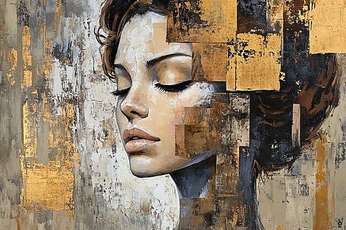 Modernes Rokoko Frauengesicht